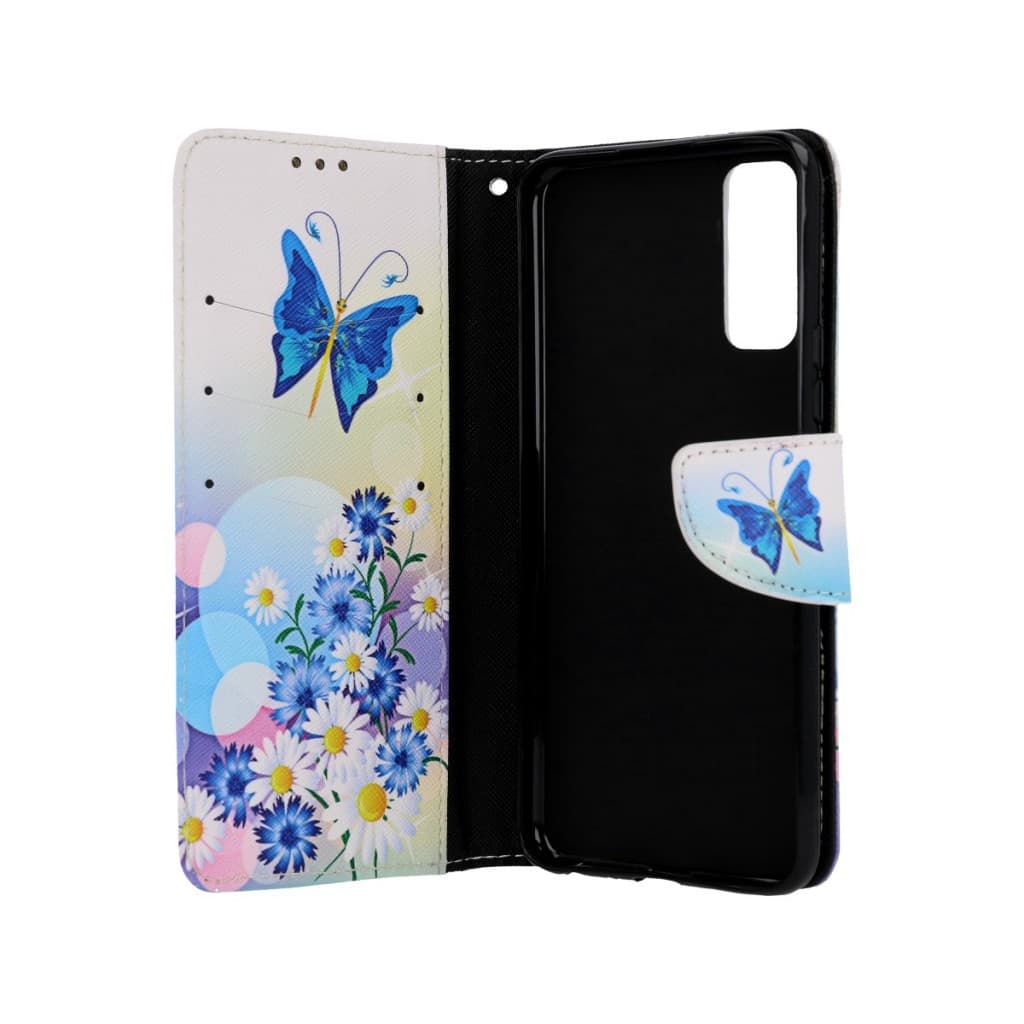 Pouzdro TopQ Vivo Y11s knížkové Bílé s motýlkem 66874 - náhled 3