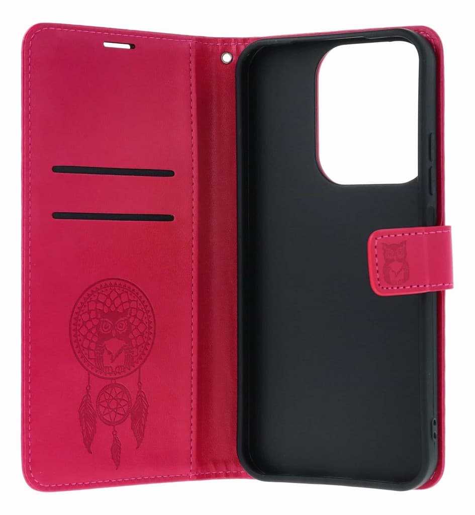 Pouzdro TopQ Xiaomi Redmi 15C knížkové Lapač se sovičkou růžové 143139 - náhled 3