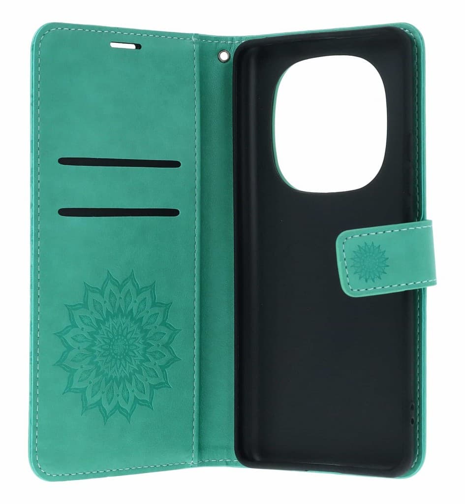 Pouzdro MEZZO Xiaomi Redmi Note 14 Pro 5G knížkové Mandala zelená 166629 - náhled 3