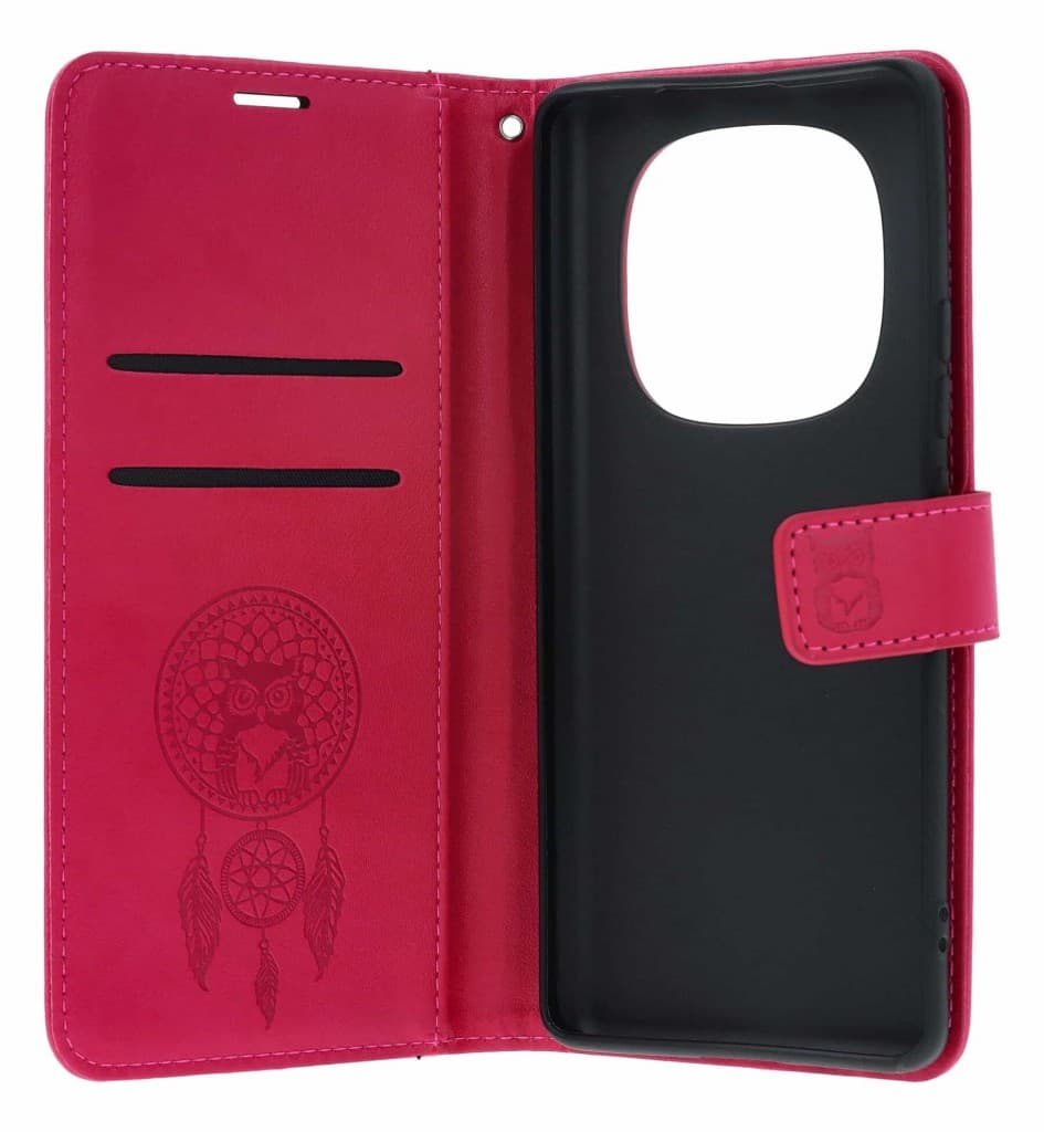 Pouzdro MEZZO Xiaomi Redmi Note 14 Pro knížkové Lapač se sovičkou růžové 167725 - náhled 3