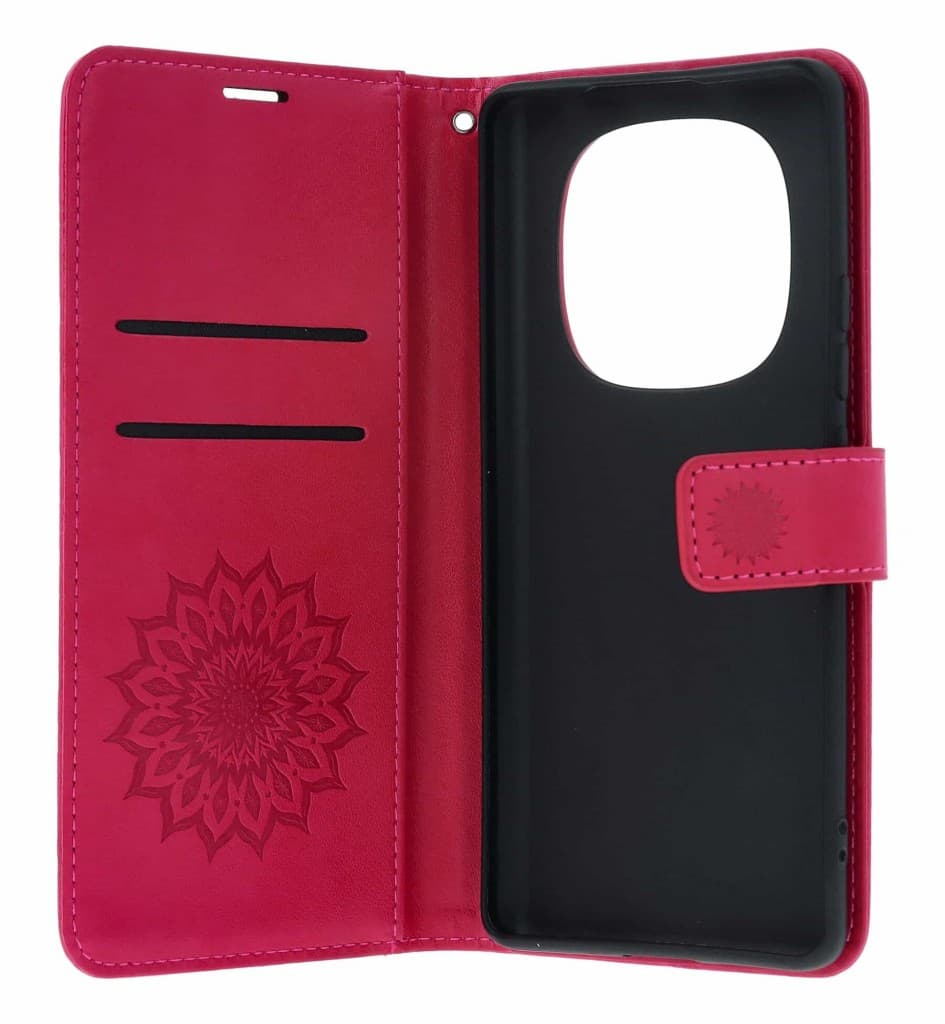 Pouzdro TopQ Xiaomi Redmi Note 14 Pro knížkové Mandala tmavě růžová 167724 - náhled 3