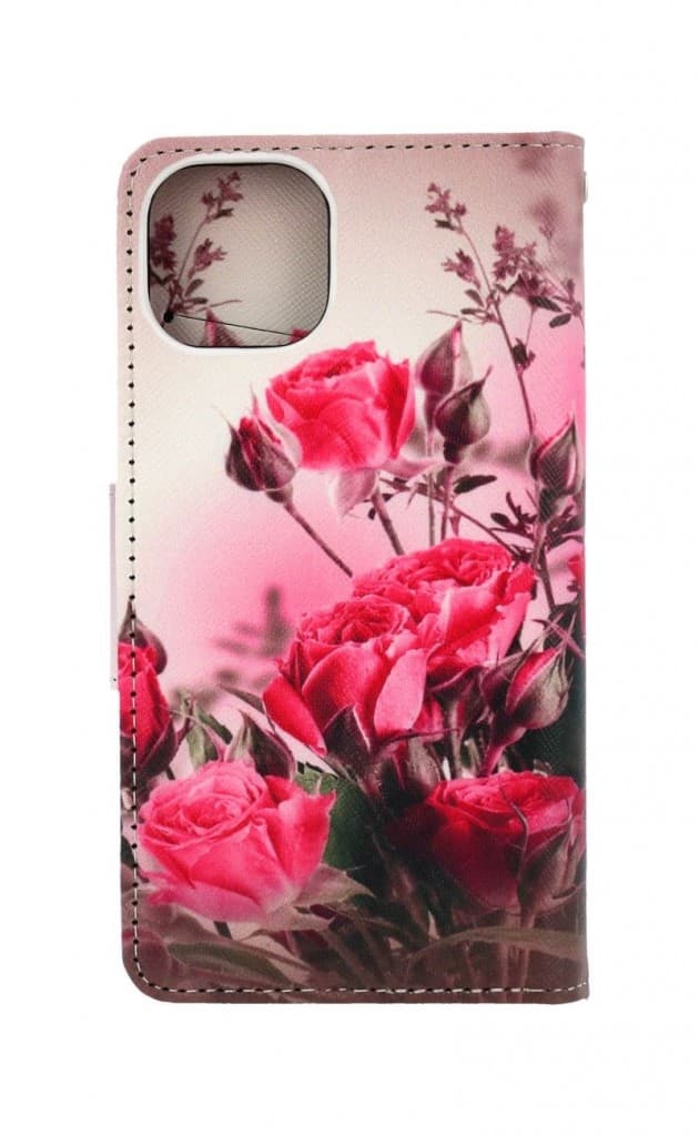 Pouzdro TopQ iPhone 13 mini knížkové Romantické růže 66423 - náhled 2