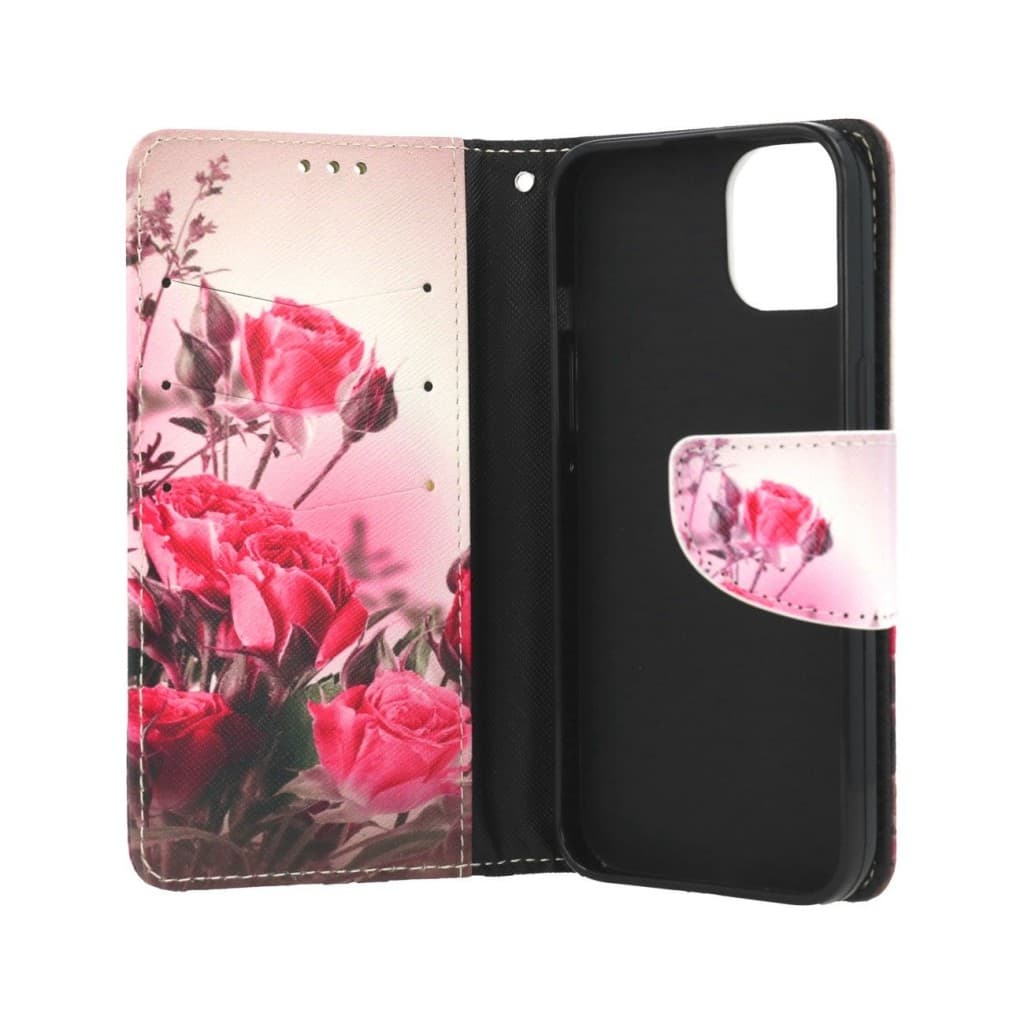 Pouzdro TopQ iPhone 13 mini knížkové Romantické růže 66423 - náhled 3
