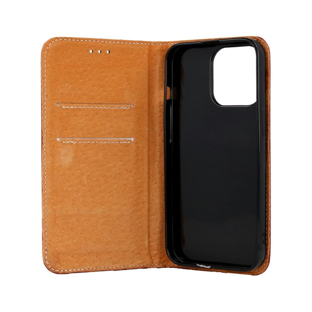 Pouzdro TopQ Special iPhone 13 Pro knížkové hnědé 66936 - náhled 3