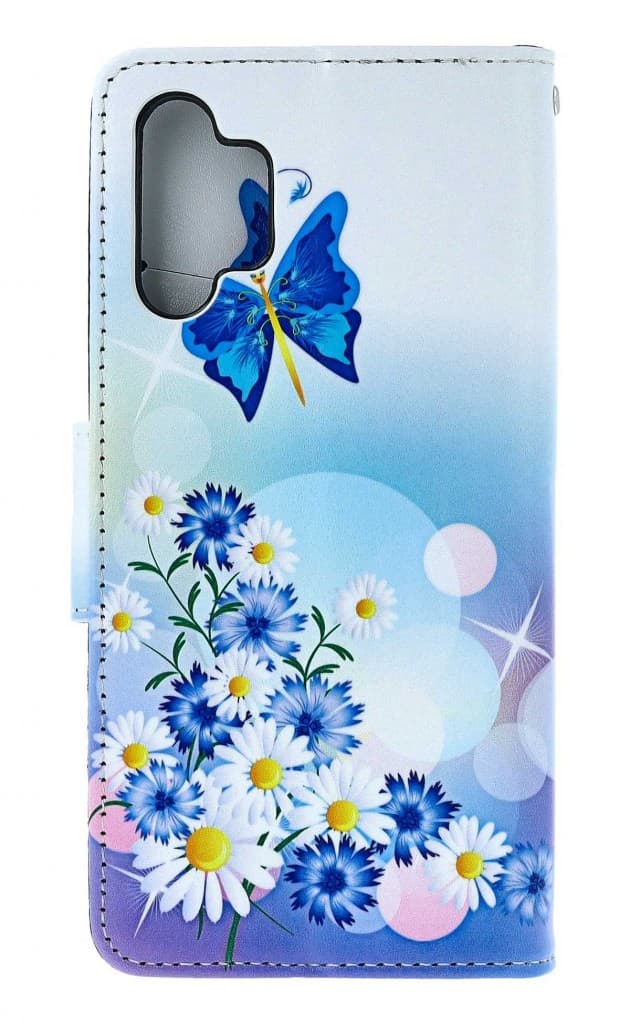 Pouzdro TopQ Samsung A13 knížkové Bílé s motýlkem 73381 - náhled 2