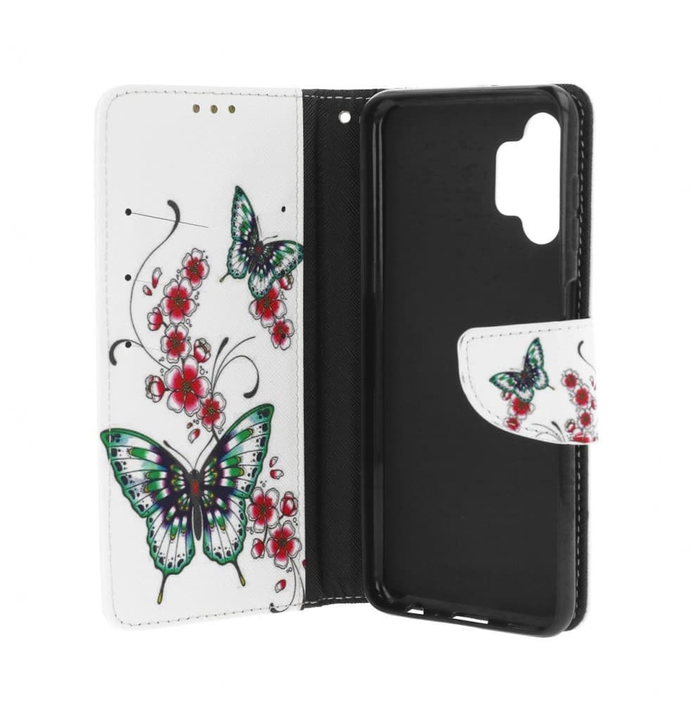 Pouzdro TopQ Samsung A13 knížkové Motýlci s květinou 73496 - náhled 3