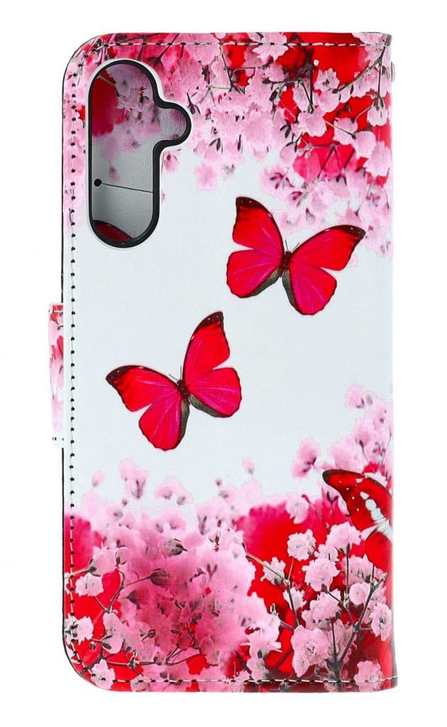 Pouzdro TopQ Samsung A15 knížkové Růžoví motýlci 132165 - náhled 2