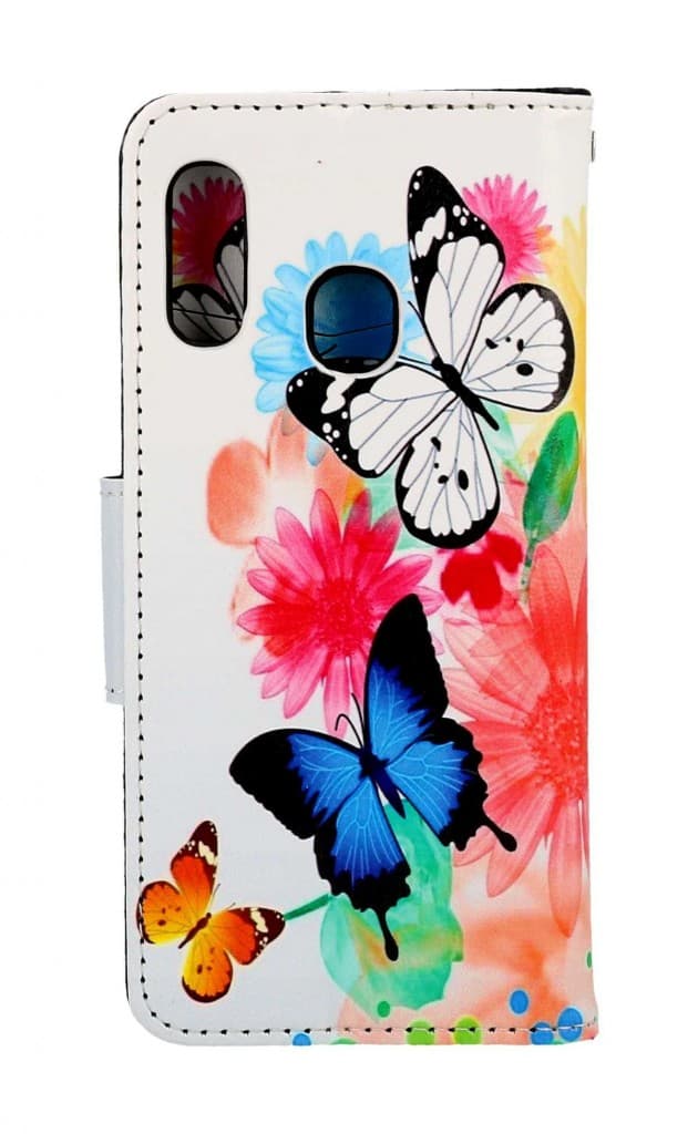 Pouzdro TopQ Samsung A20e knížkové Barevné s motýlky 42944 - náhled 2