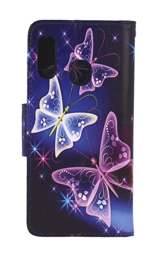 Pouzdro TopQ Samsung A20e knížkové Modré s motýlky 42899 - náhled 2