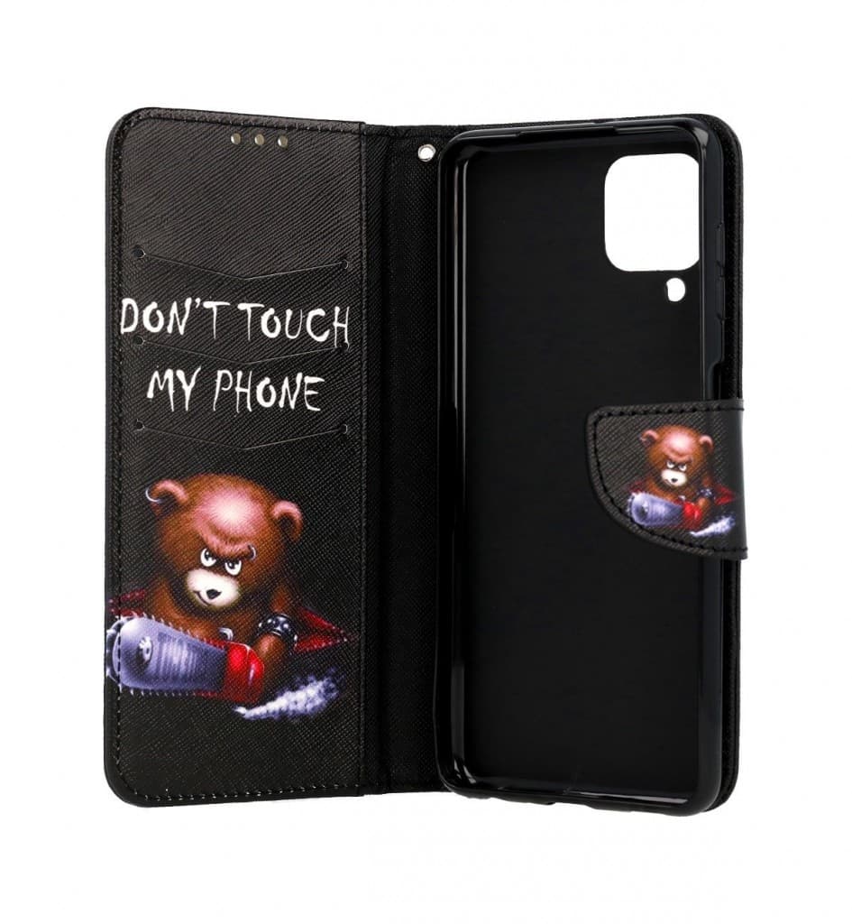 Pouzdro TopQ Samsung A22 knížkové Don´t Touch méďa 60518 - náhled 3