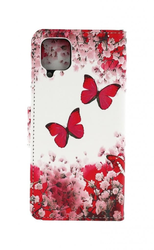 Pouzdro TopQ Samsung A22 knížkové Růžoví motýlci 66196 - náhled 2