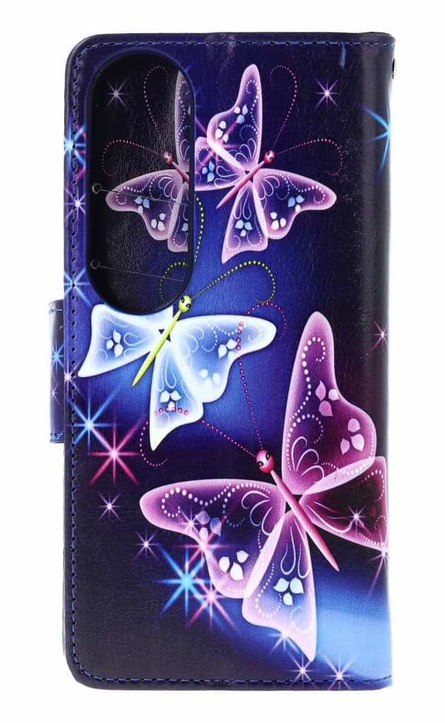 Pouzdro TopQ Vivo V50 Lite knížkové Modré s motýlky 140230 - náhled 2