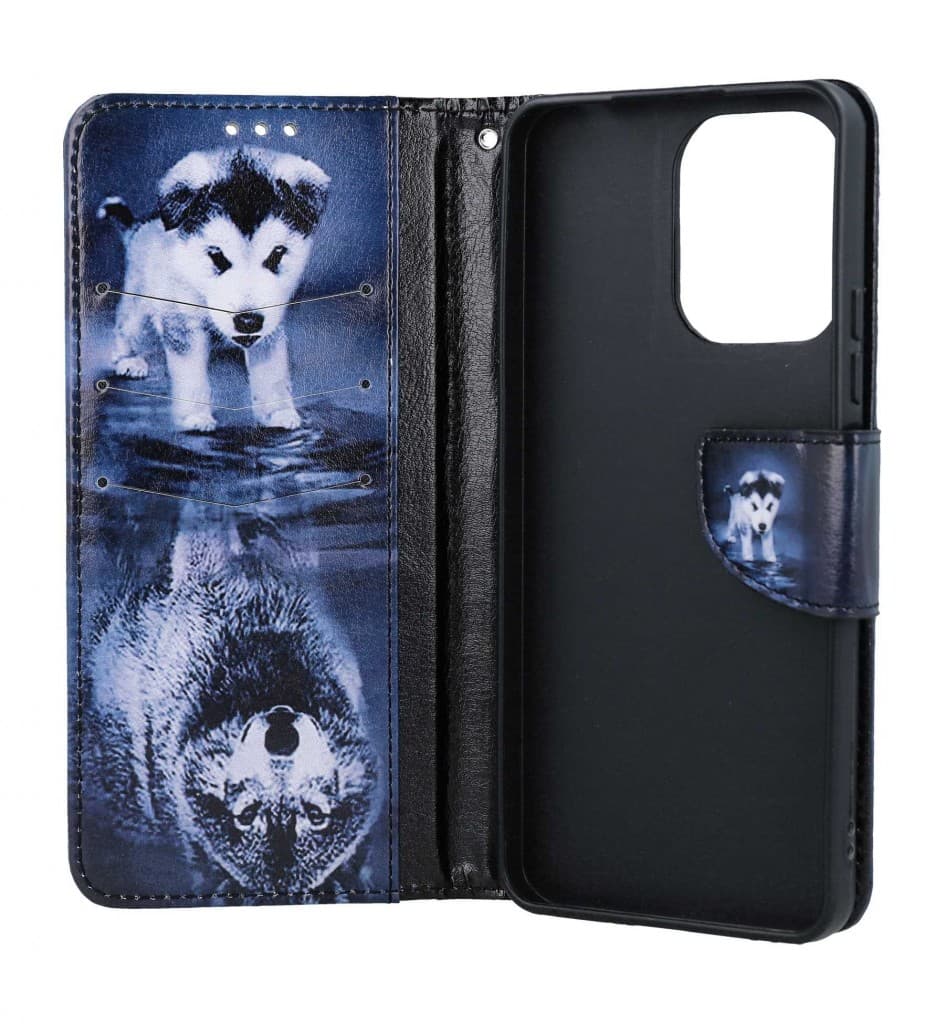 Pouzdro TopQ Xiaomi Redmi 13C knížkové Odraz vlka 121935 - náhled 3