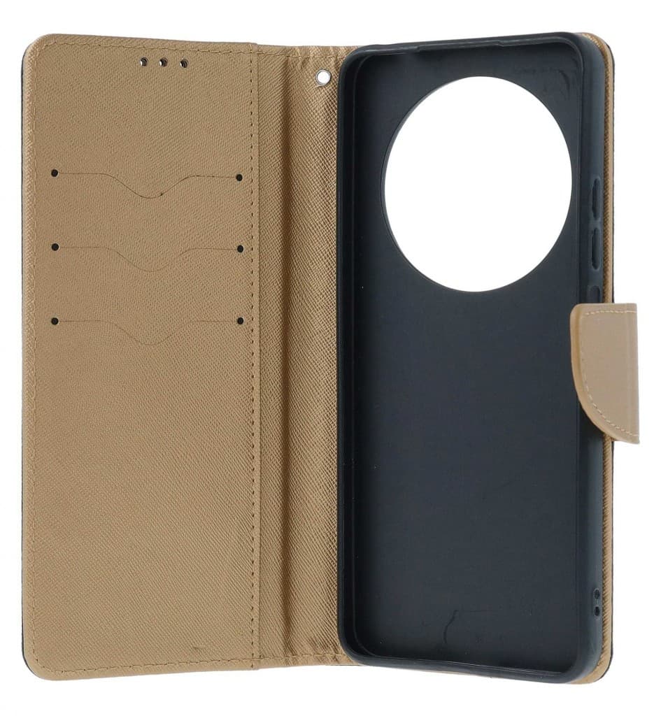 Pouzdro TopQ Xiaomi Redmi 14C knížkové černo-zlaté 132353 - náhled 3