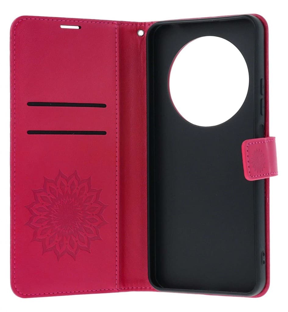 Pouzdro TopQ Xiaomi Redmi 14C knížkové Mandala tmavě růžová 133349 - náhled 3