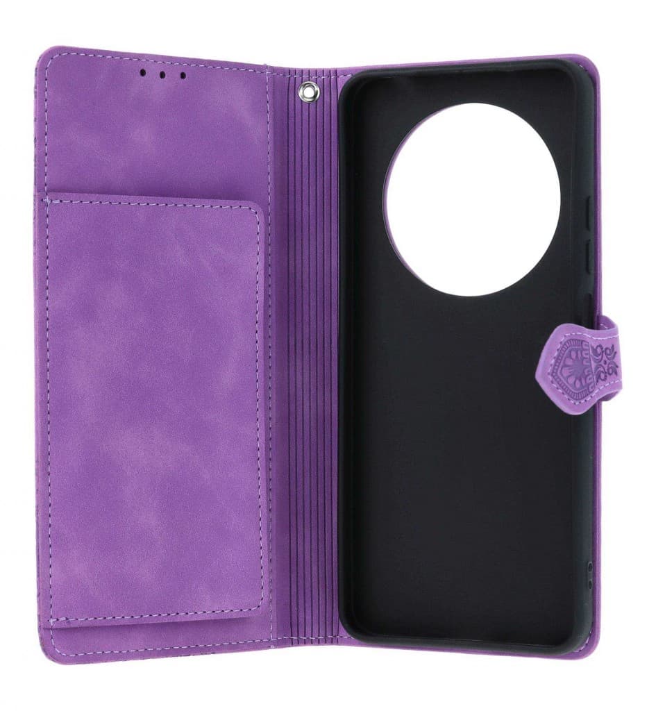 Pouzdro TopQ Xiaomi Redmi 14C knížkové se zipem fialové 131073 - náhled 3