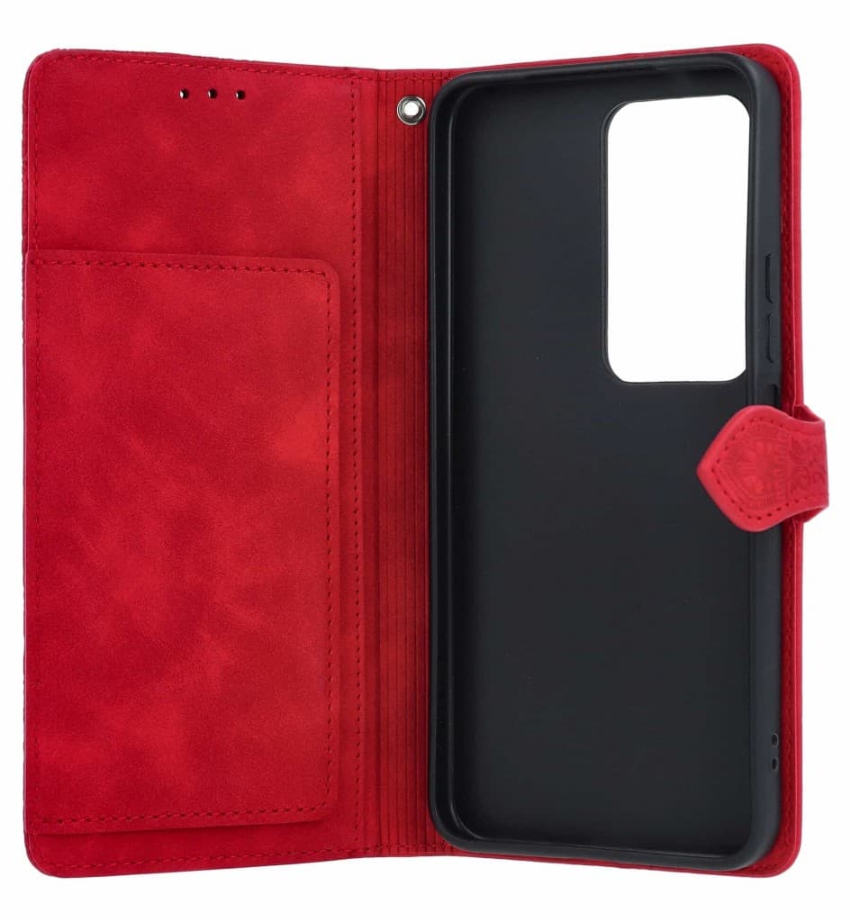 Pouzdro TopQ Xiaomi Redmi 15 knížkové se zipem červené 171753 - náhled 3