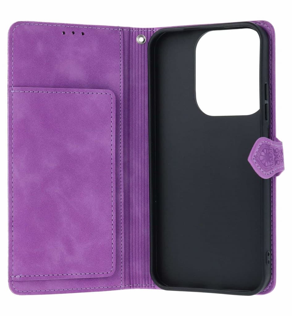 Pouzdro TopQ Xiaomi Redmi 15C knížkové se zipem fialové 171748 - náhled 3