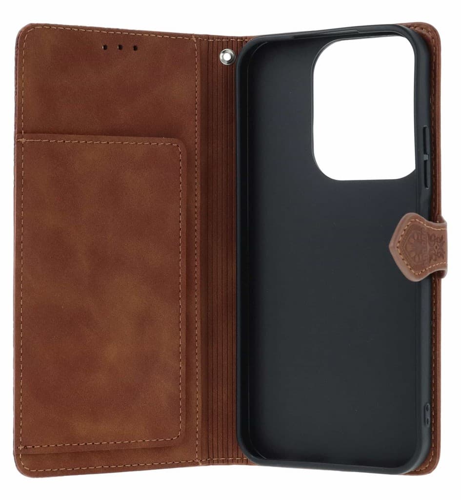 Pouzdro TopQ Xiaomi Redmi 15C knížkové se zipem hnědé 171751 - náhled 3