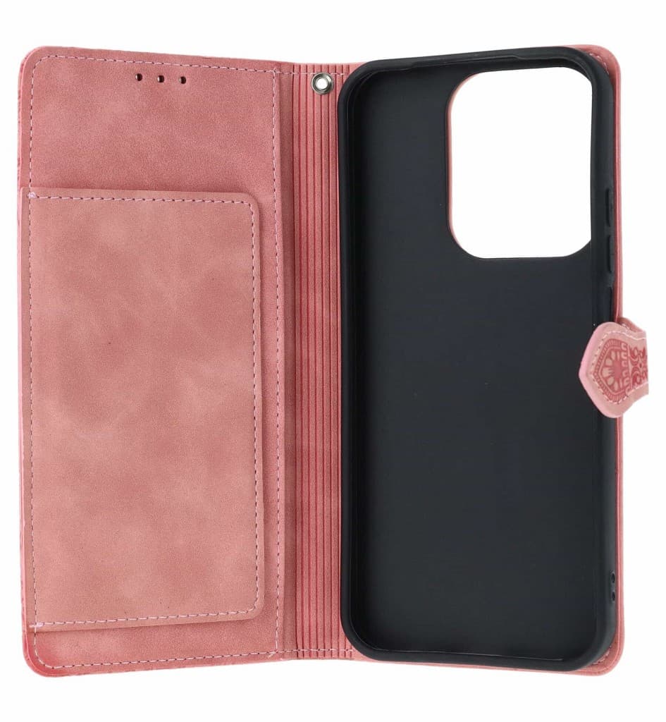 Pouzdro TopQ Xiaomi Redmi 15C knížkové se zipem růžové 171749 - náhled 3