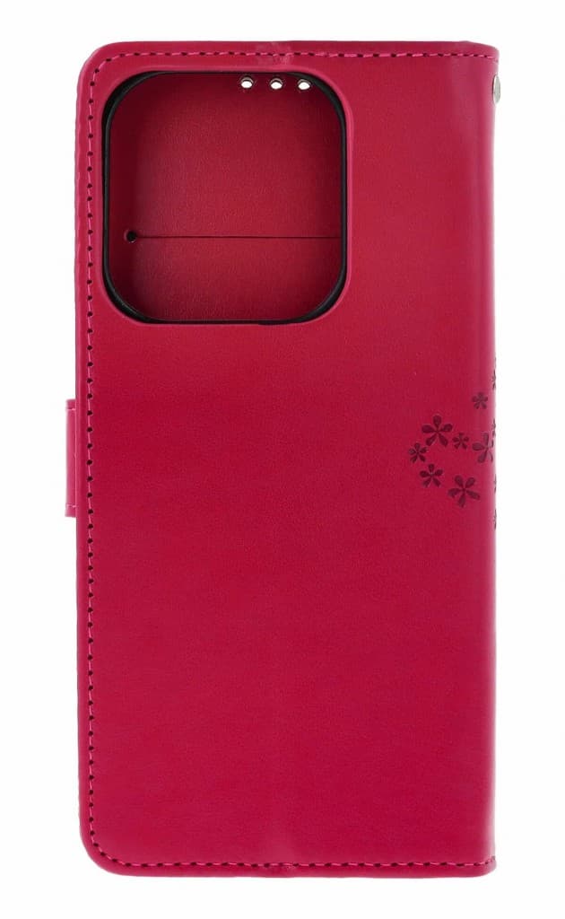Pouzdro TopQ Xiaomi Redmi 15C knížkové Tmavě růžový strom sovičky 168117 - náhled 2
