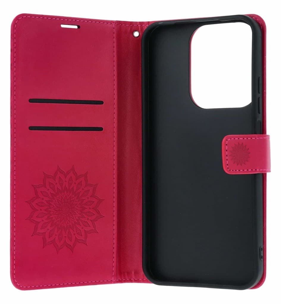 Pouzdro TopQ Xiaomi Redmi 15C knížkové Mandala tmavě růžová 143138 - náhled 3
