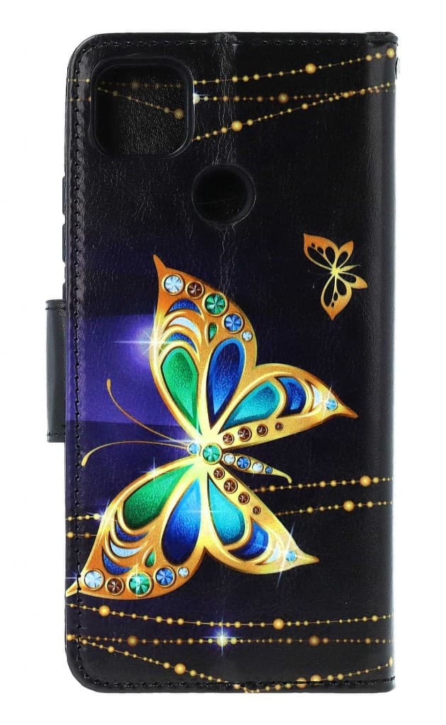 Pouzdro TopQ Xiaomi Redmi 9C knížkové Zlatý motýl 54501 - náhled 2