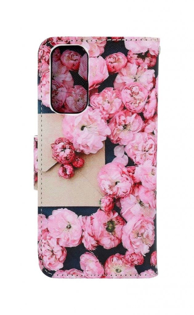 Pouzdro TopQ Xiaomi Redmi Note 11 knížkové Růžové květy 73676 - náhled 2