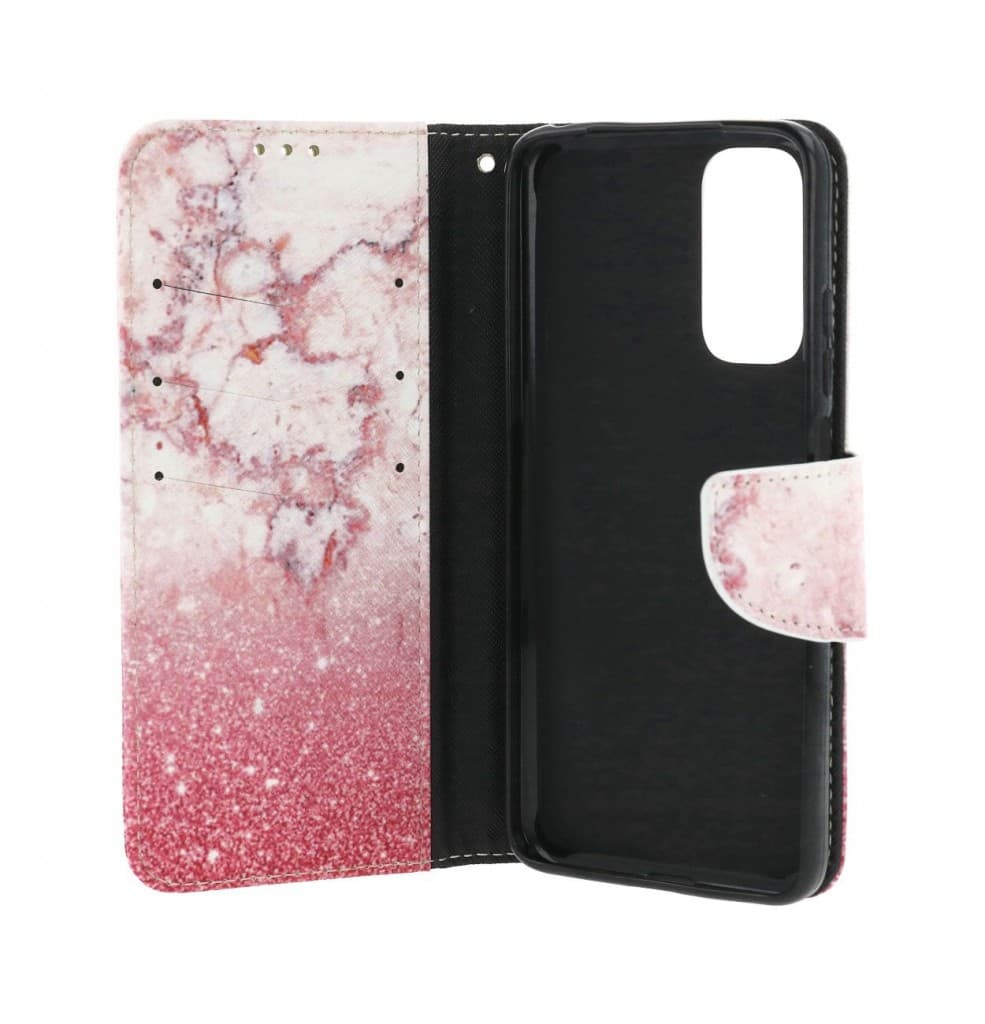 Pouzdro TopQ Xiaomi Redmi Note 11 knížkové Růžový mramor 73636 - náhled 3