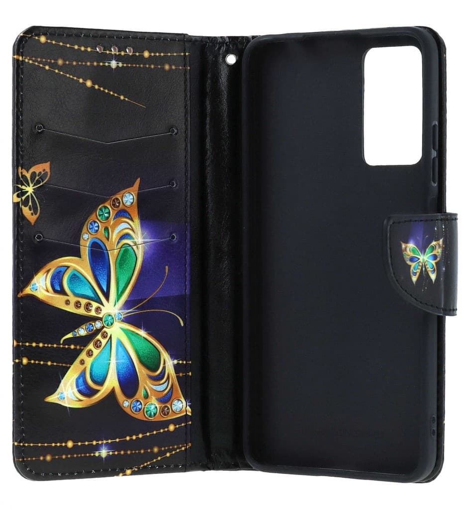 Pouzdro TopQ Xiaomi Redmi Note 11 Pro knížkové Zlatý motýl 73740 - náhled 3