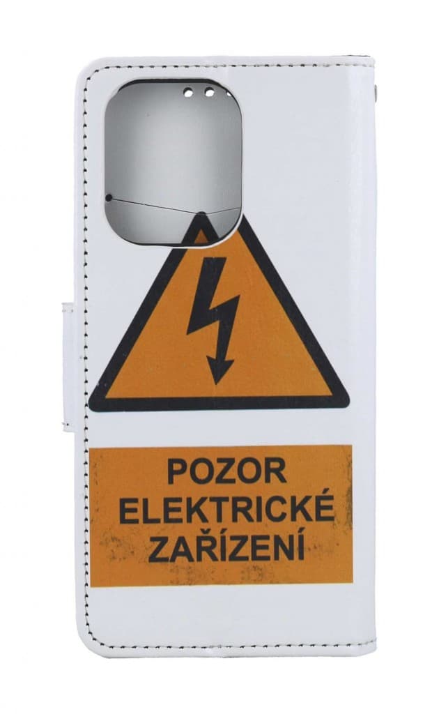 Pouzdro TopQ Xiaomi Redmi Note 13 knížkové Pozor elektrické zařízení 121357 - náhled 2