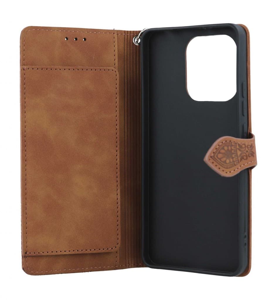 Pouzdro TopQ Xiaomi Redmi Note 13 knížkové se zipem hnědé 121876 - náhled 3