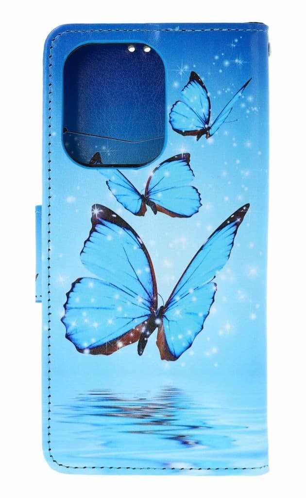 Pouzdro TopQ Xiaomi Redmi Note 13 knížkové Modří motýlci 121372 - náhled 2