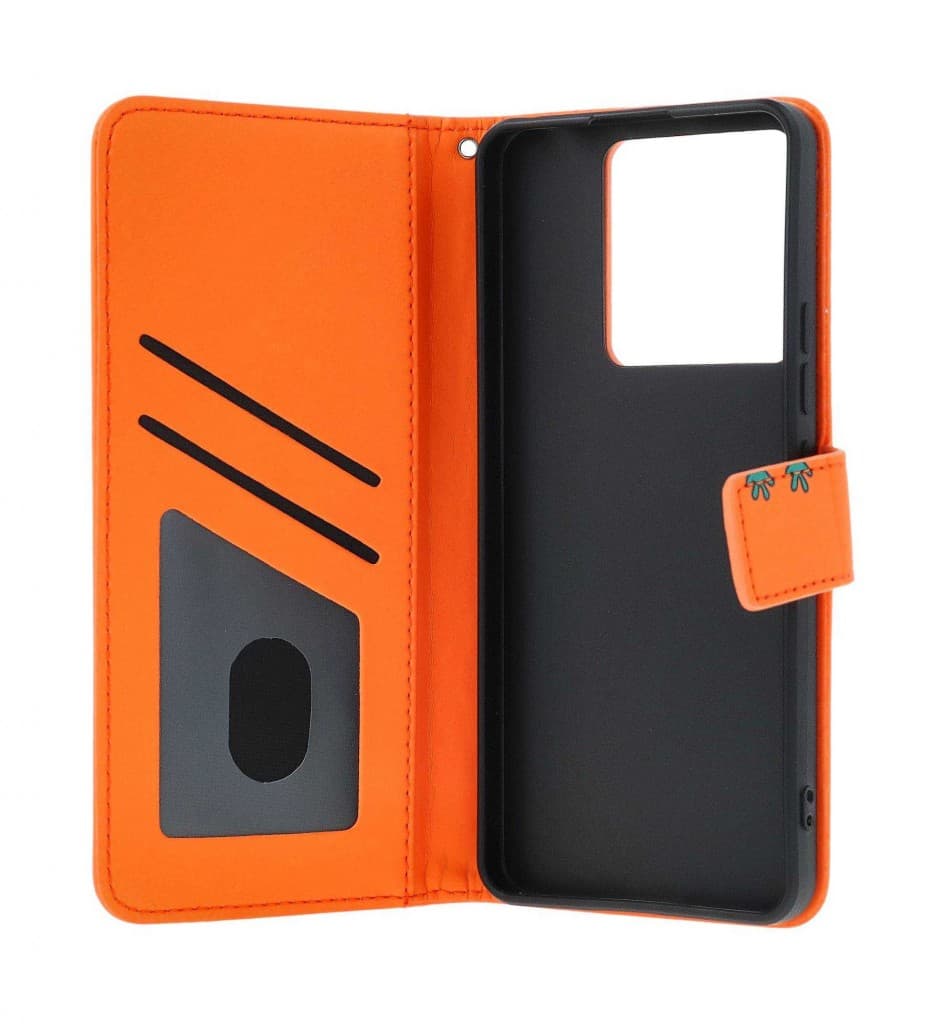 Pouzdro TopQ Xiaomi Redmi Note 13 Pro 5G knížkové oranžové s žabkou 131065 - náhled 3