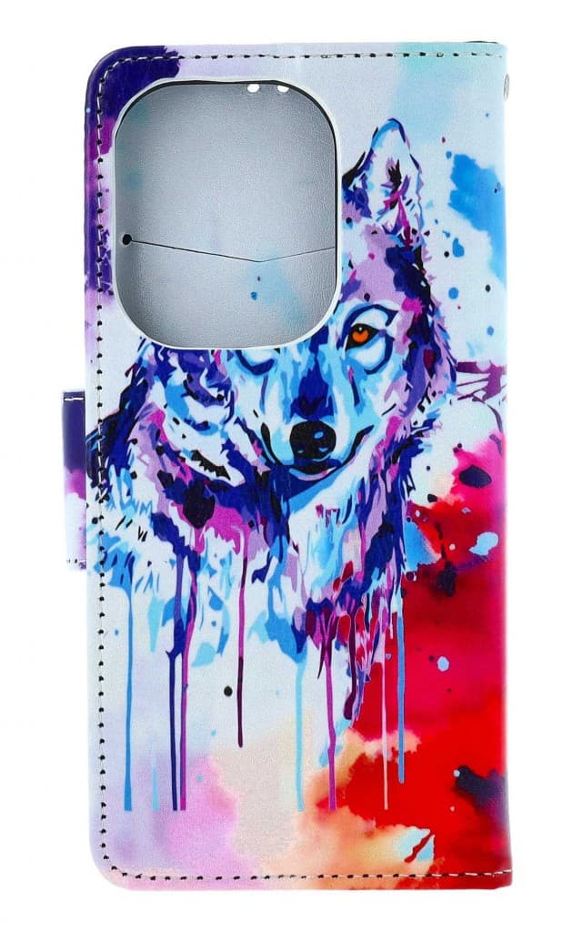 Pouzdro TopQ Xiaomi Redmi Note 13 Pro knížkové Kresba vlka 130187 - náhled 2