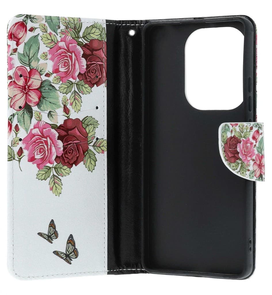 Pouzdro TopQ Xiaomi Redmi Note 13 Pro knížkové Něžné květy 130182 - náhled 3