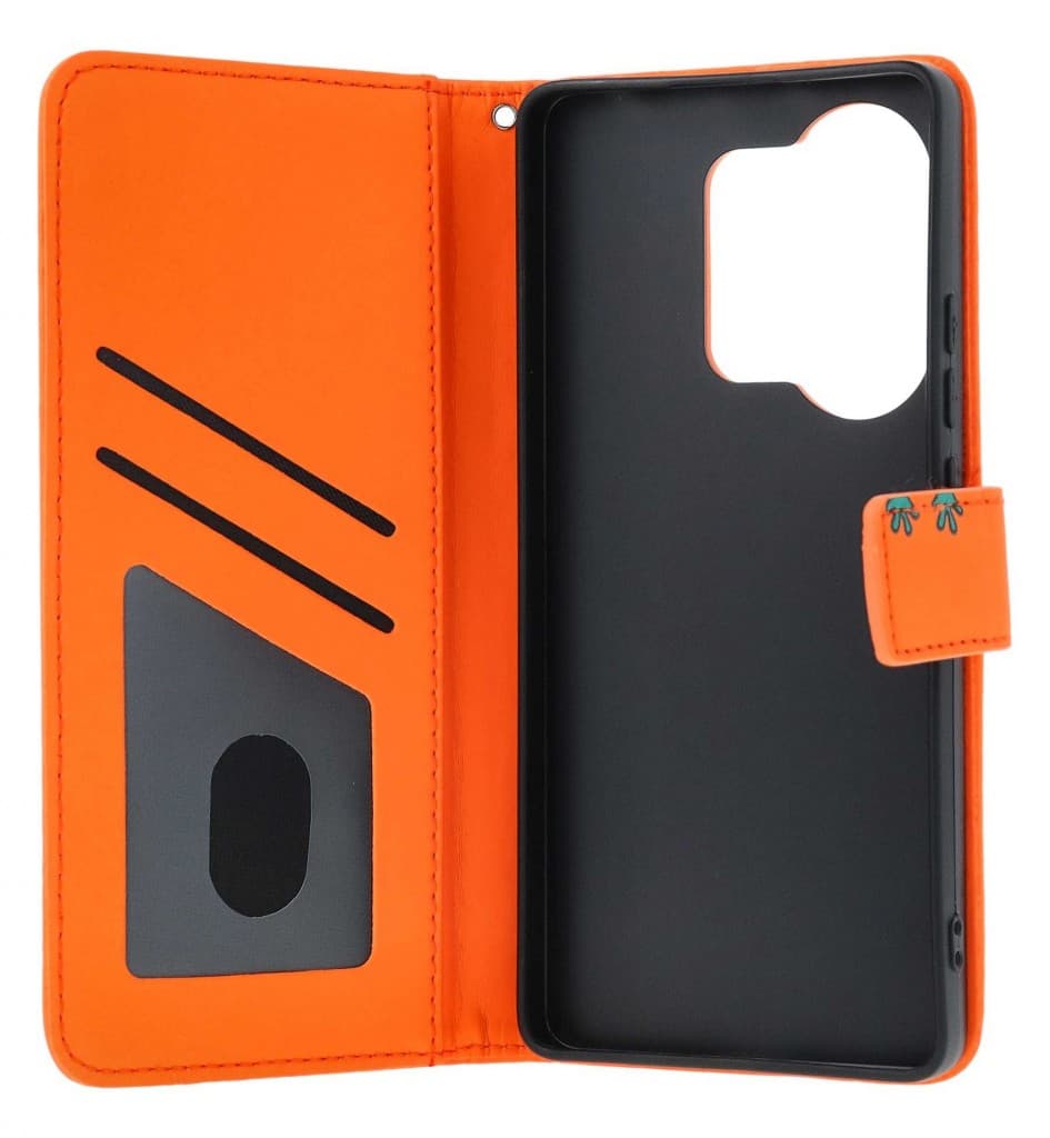 Pouzdro TopQ Xiaomi Redmi Note 13 Pro knížkové oranžové s žabkou 131056 - náhled 3