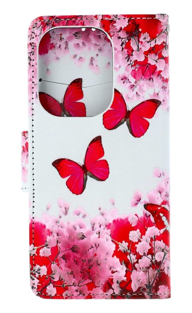 Pouzdro TopQ Xiaomi Redmi Note 13 Pro knížkové Růžoví motýlci 130189 - náhled 2