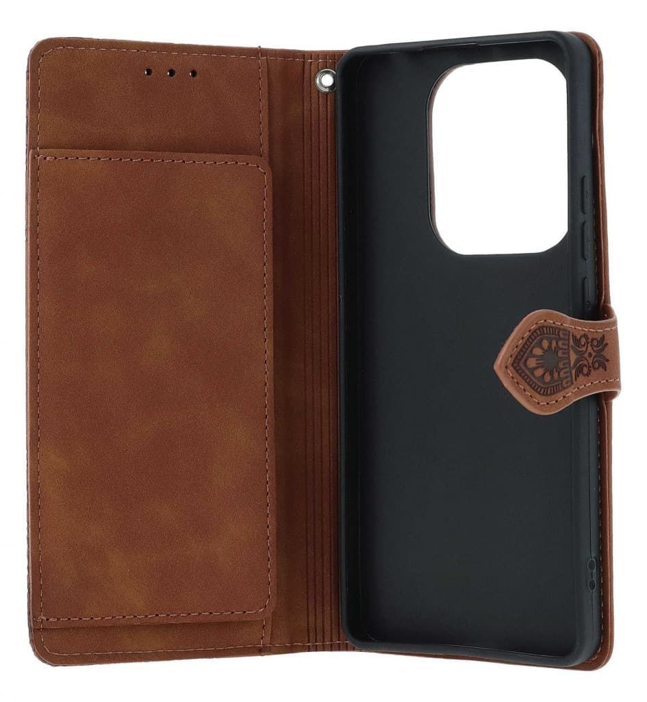 Pouzdro TopQ Xiaomi Redmi Note 13 Pro knížkové se zipem hnědé 131269 - náhled 3