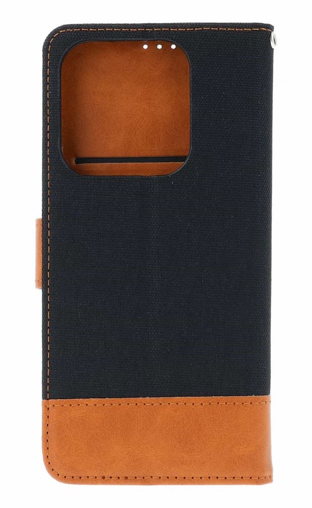 Pouzdro TopQ Jeans Xiaomi Redmi Note 14 5G knížkové černé 136184 - náhled 2