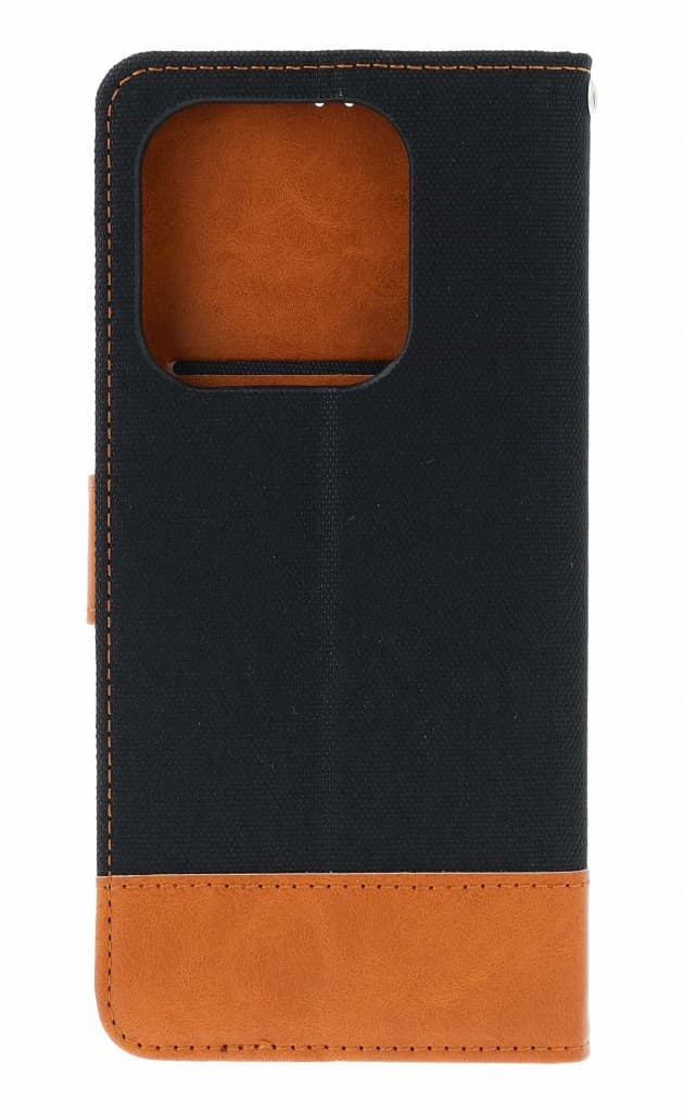 Pouzdro TopQ Jeans Xiaomi Redmi Note 14 knížkové černé 166124 - náhled 2