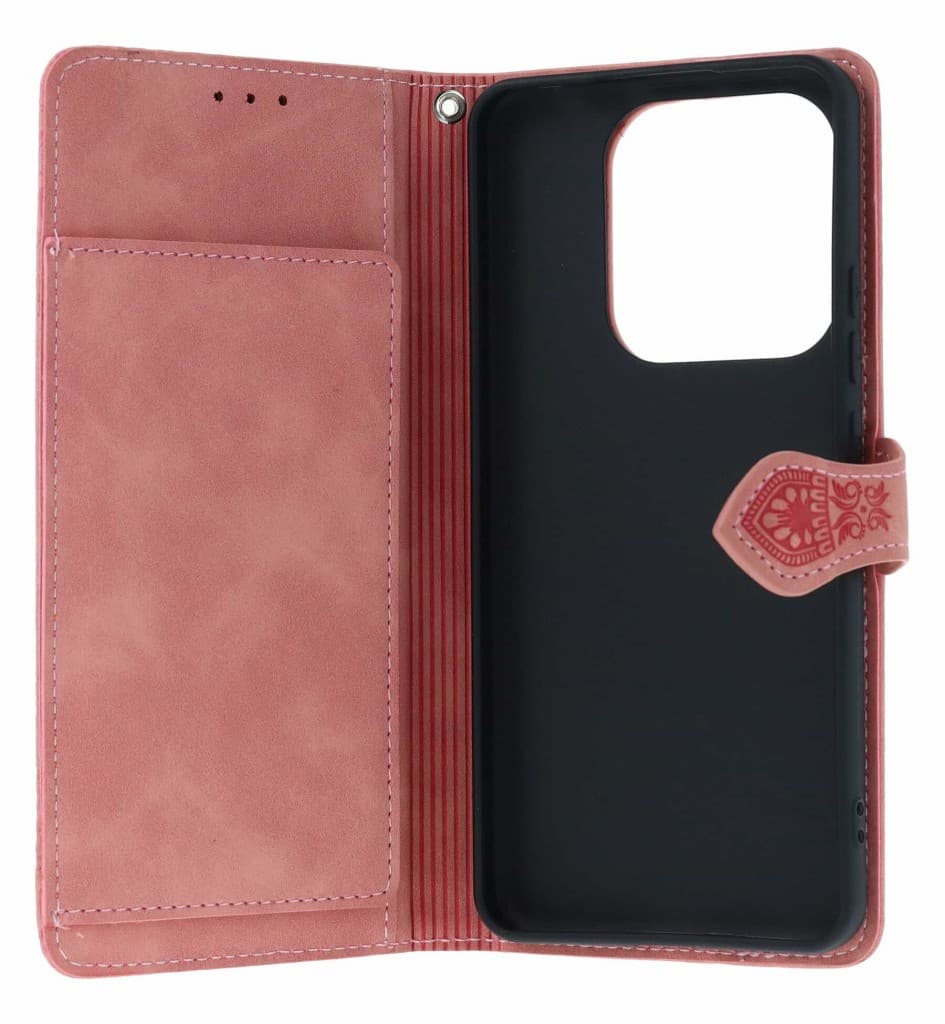 Pouzdro TopQ Xiaomi Redmi Note 14 knížkové se zipem růžové 136584 - náhled 3