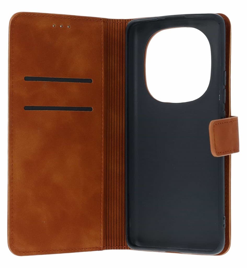 Pouzdro TopQ Tender Xiaomi Redmi Note 14 Pro+ 5G knížkové hnědé 135613 - náhled 3