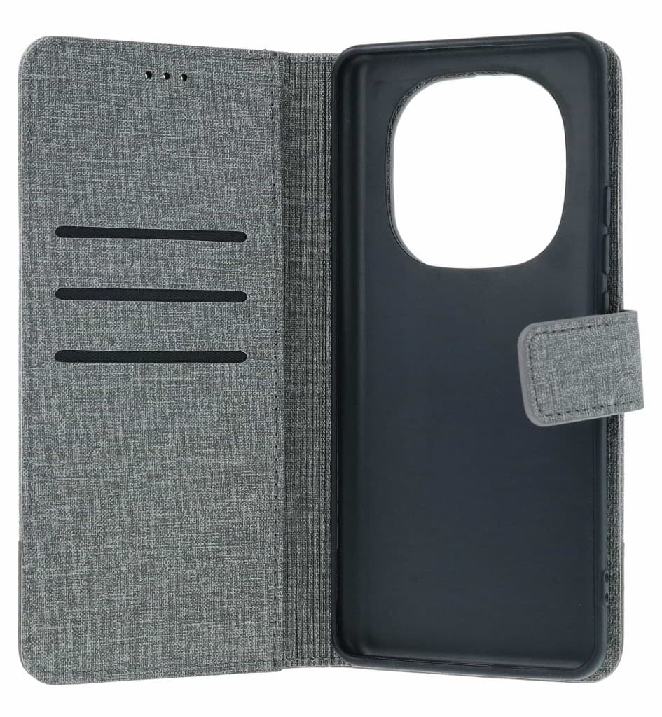 Pouzdro TopQ GOMMA Xiaomi Redmi Note 14 Pro+ 5G knížkové šedé 136343 - náhled 3