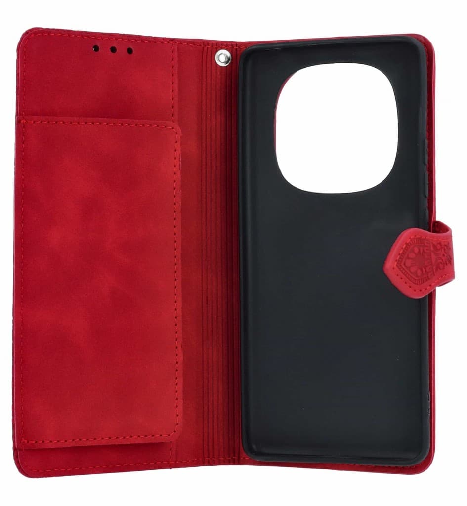 Pouzdro TopQ Xiaomi Redmi Note 14 Pro 5G knížkové se zipem červené 136874 - náhled 3