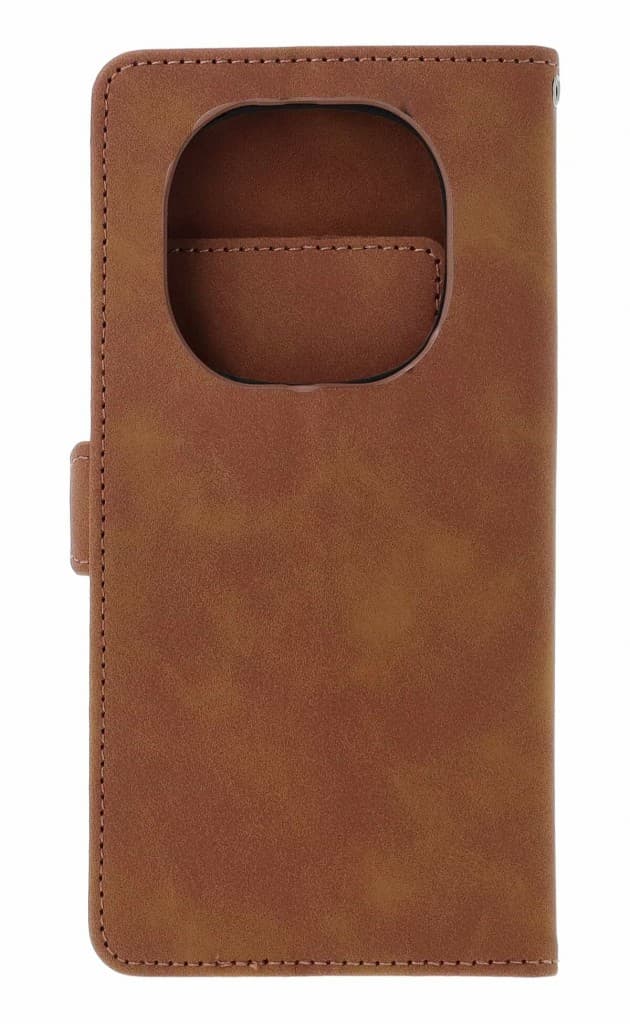 Pouzdro TopQ Xiaomi Redmi Note 14 Pro 5G knížkové se zipem hnědé 136871 - náhled 2