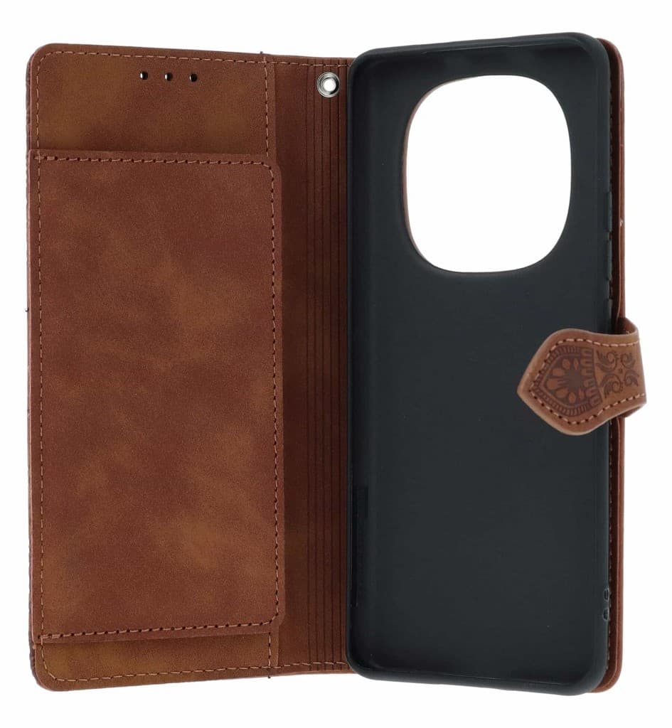 Pouzdro TopQ Xiaomi Redmi Note 15 knížkové se zipem hnědé 171769 - náhled 3