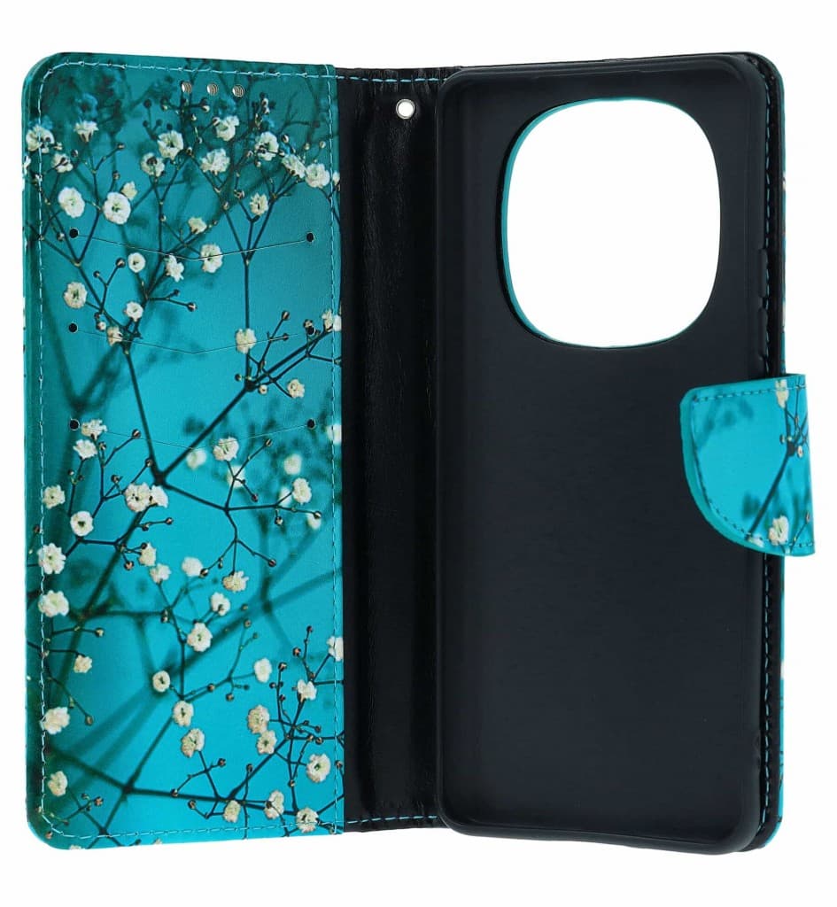 Pouzdro TopQ Xiaomi Redmi Note 15 knížkové Modré s květy 172302 - náhled 3