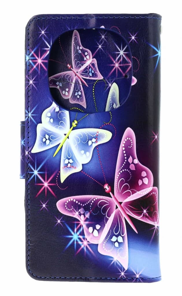 Pouzdro TopQ Xiaomi Redmi Note 15 Pro+ 5G knížkové Modré s motýlky 172156 - náhled 2