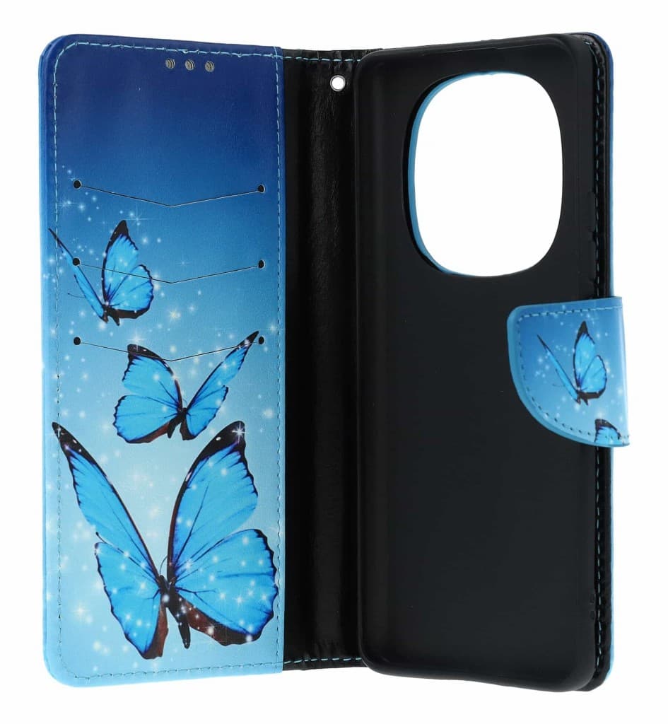 Pouzdro TopQ Xiaomi Redmi Note 15 Pro+ 5G knížkové Modří motýlci 172137 - náhled 3